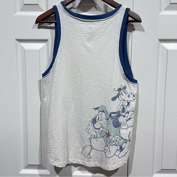 Disney Tank Top Minnie Wrap Around Print Retro Classic Mickey White Sz M - Picture 2 of 6